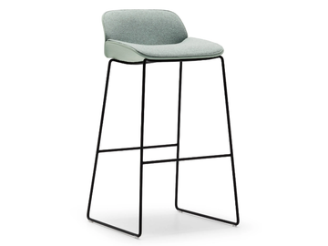 NUEZ BQ2781 - BQ2782 - Sled base high stool with back by Andreu World - view 2